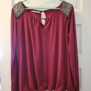 Burgundy  top